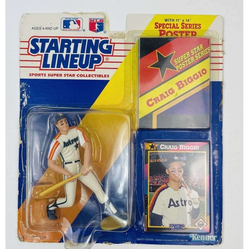 1992 Kenner Starting Lineup Figurine Craig Biggio Houston Astros New #0922